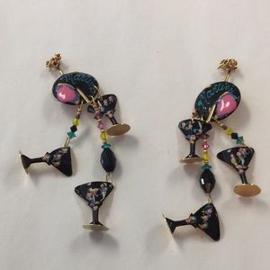 Lunch at the Ritz Martini Earrings